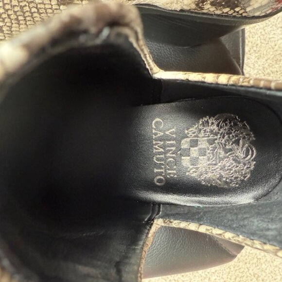 New, Never Worn, Vince Camuto Bibestie Leather Bootie, Natural Multi Size 7M - Picture 6 of 7